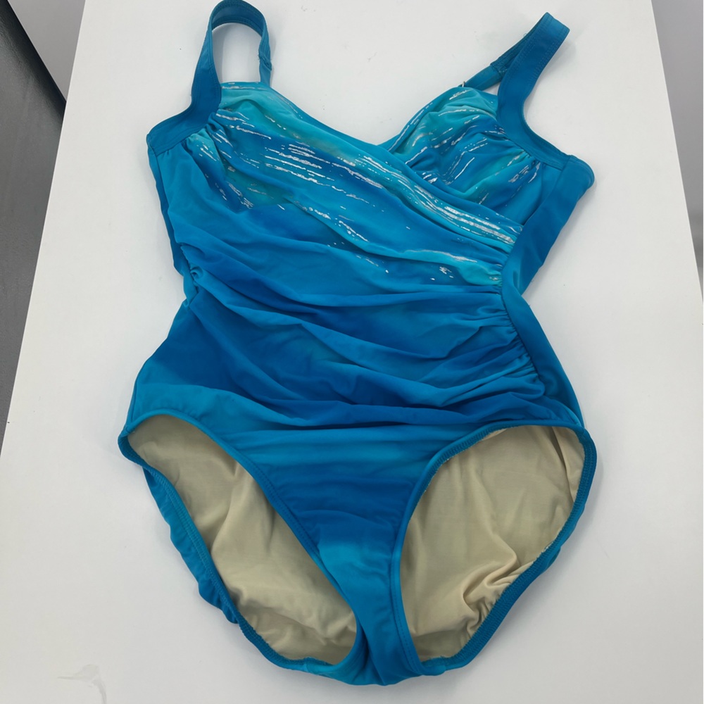 Miraclesuit Blue One Piece Swimsuit